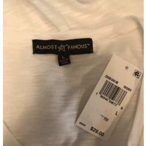 NWT Almost Famous TShirt Corset Short Sleeve Black - Picture 6 of 6